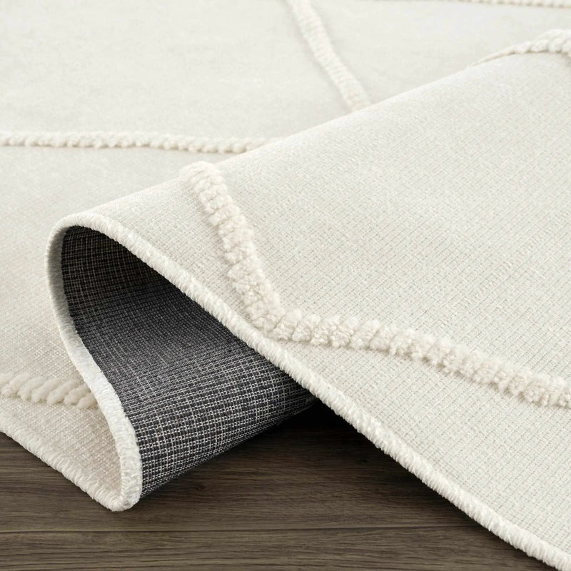 Amani White Washable Rug - Clearance by Boutique Rugs