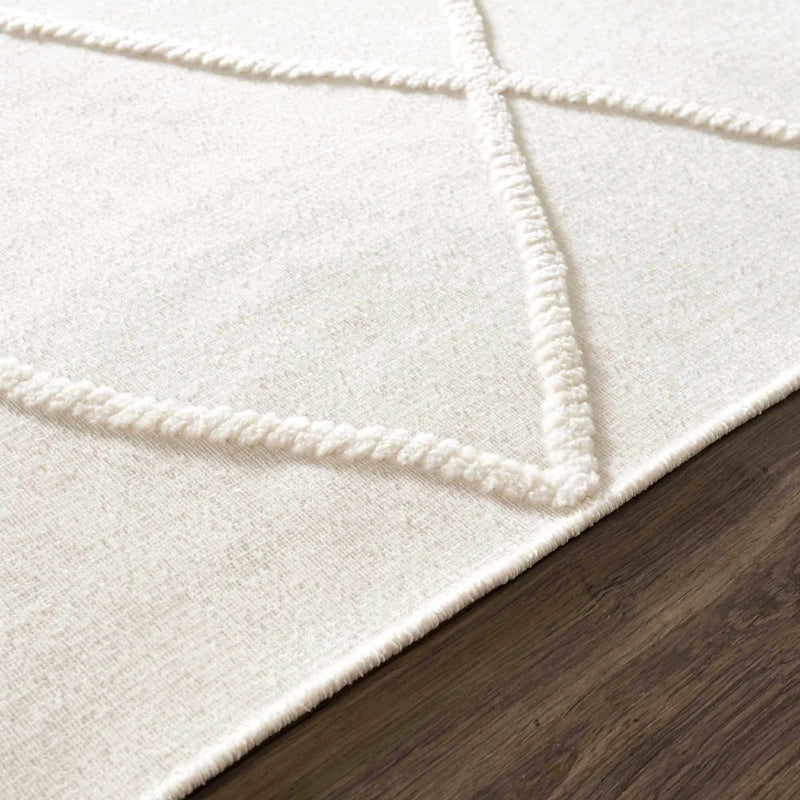 Amani White Washable Rug - Clearance by Boutique Rugs