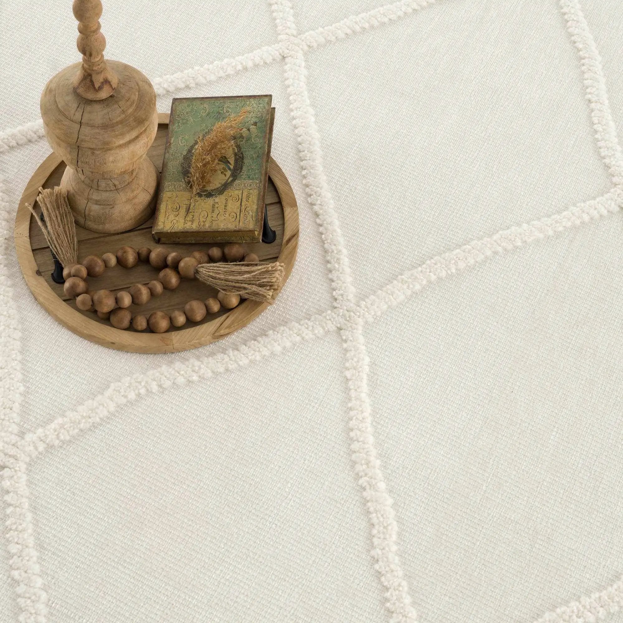 Amani White Washable Rug - Clearance by Boutique Rugs