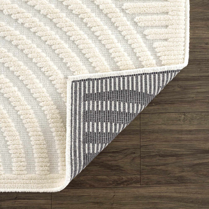 Deron White Washable 3D Rug by Boutique Rugs