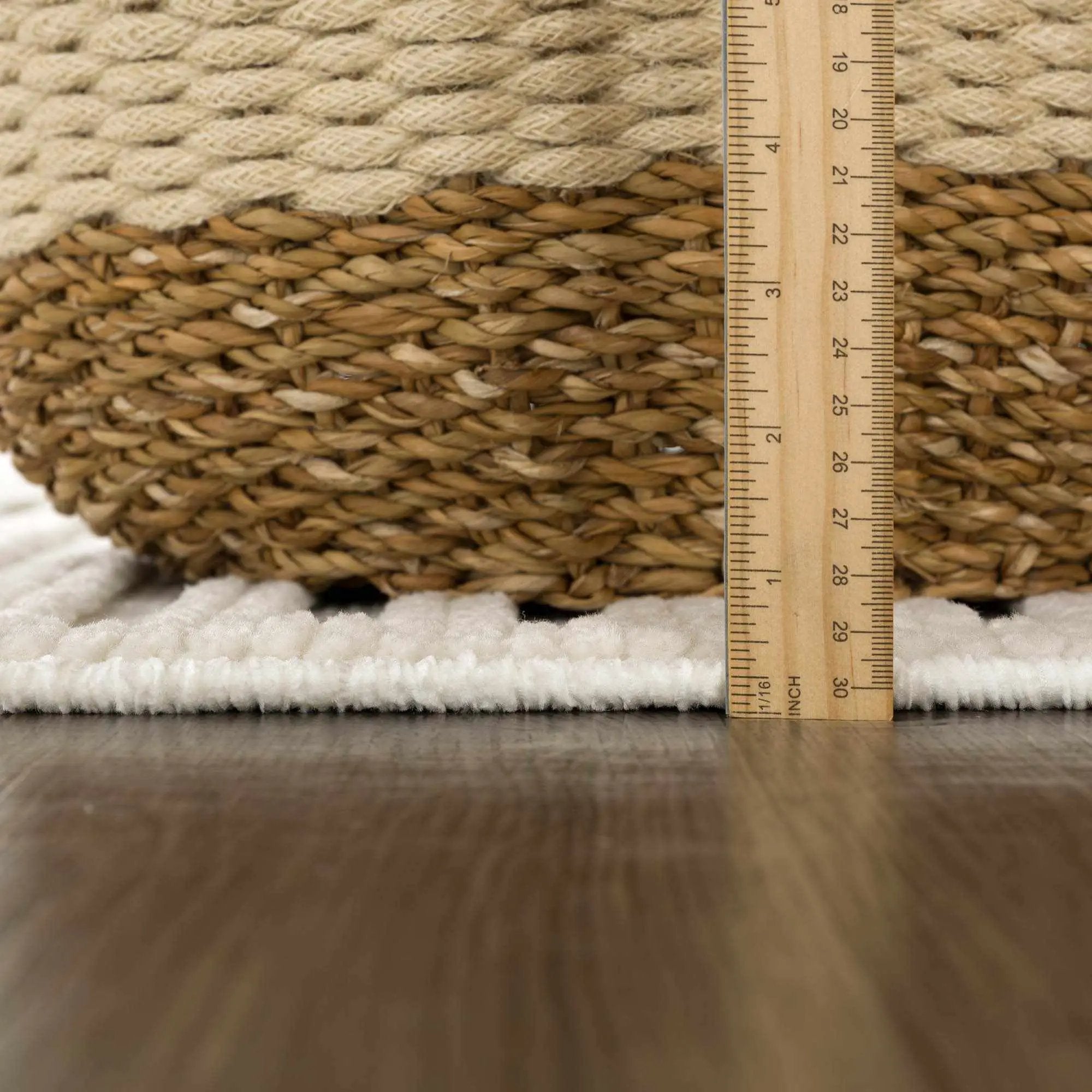 Deron White Washable 3D Rug by Boutique Rugs