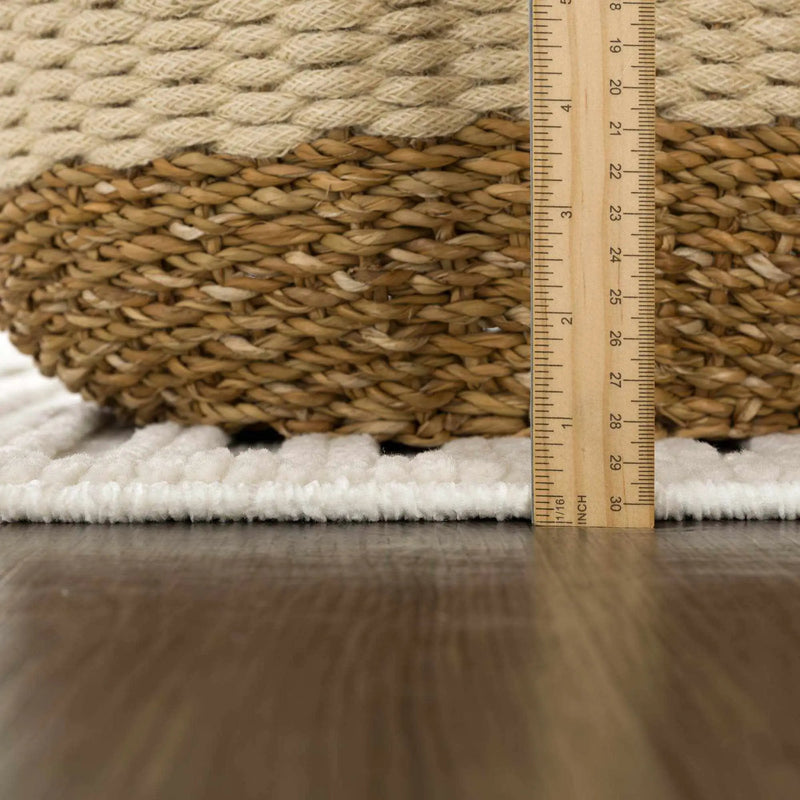 Deron White Washable 3D Rug by Boutique Rugs