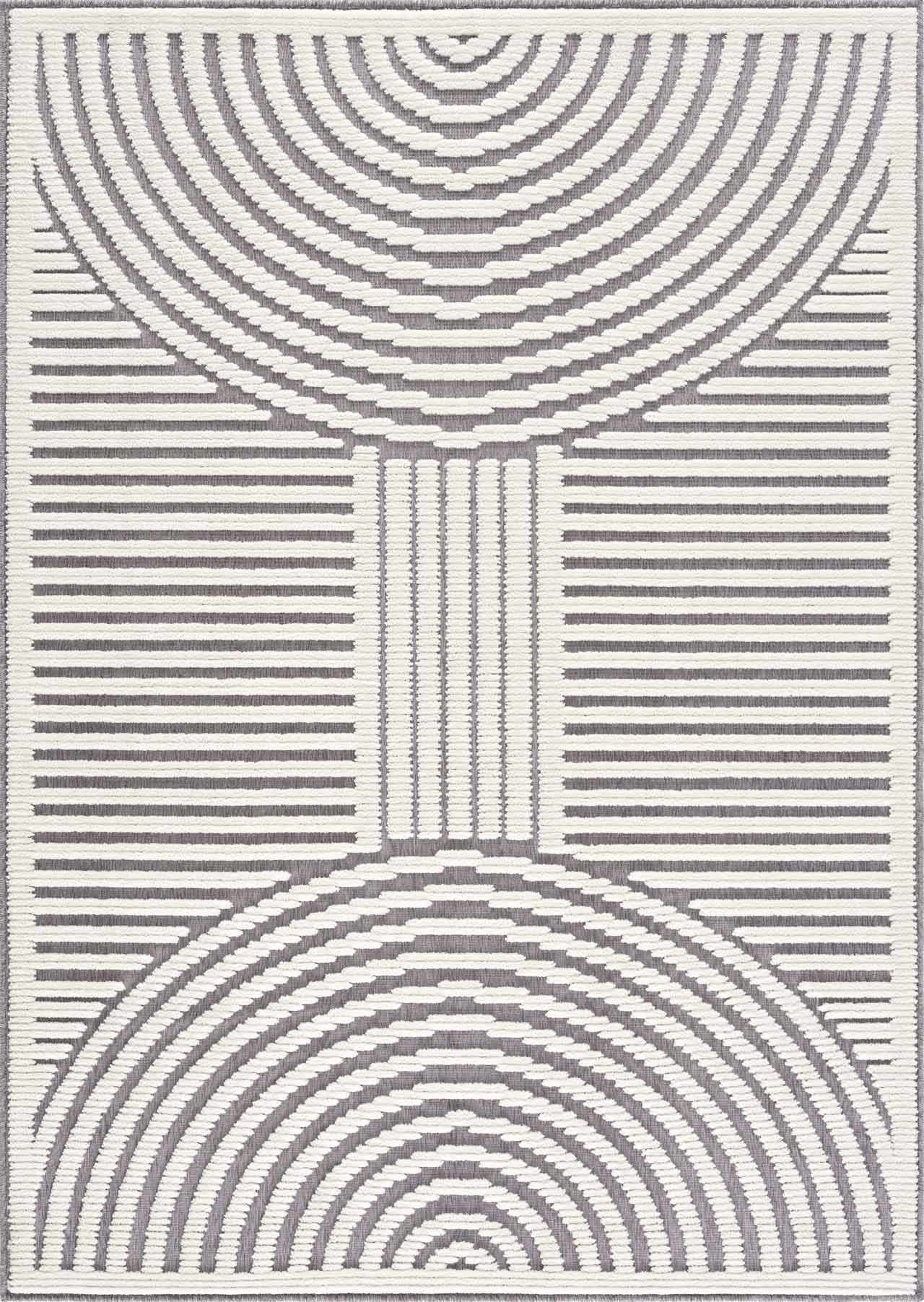 Deron Gray Rainbow Washable Rug by Boutique Rugs