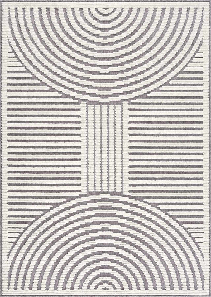 Deron Gray Rainbow Washable Rug by Boutique Rugs