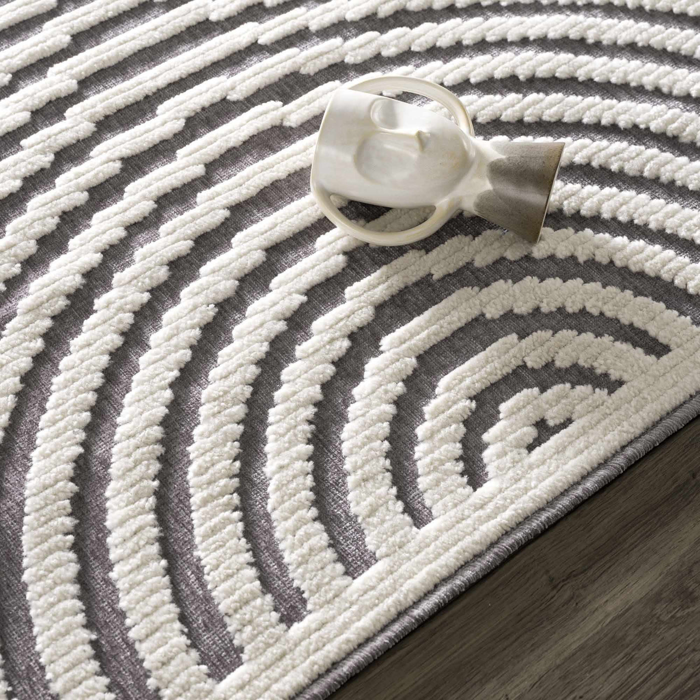 Deron Gray Rainbow Washable Rug by Boutique Rugs