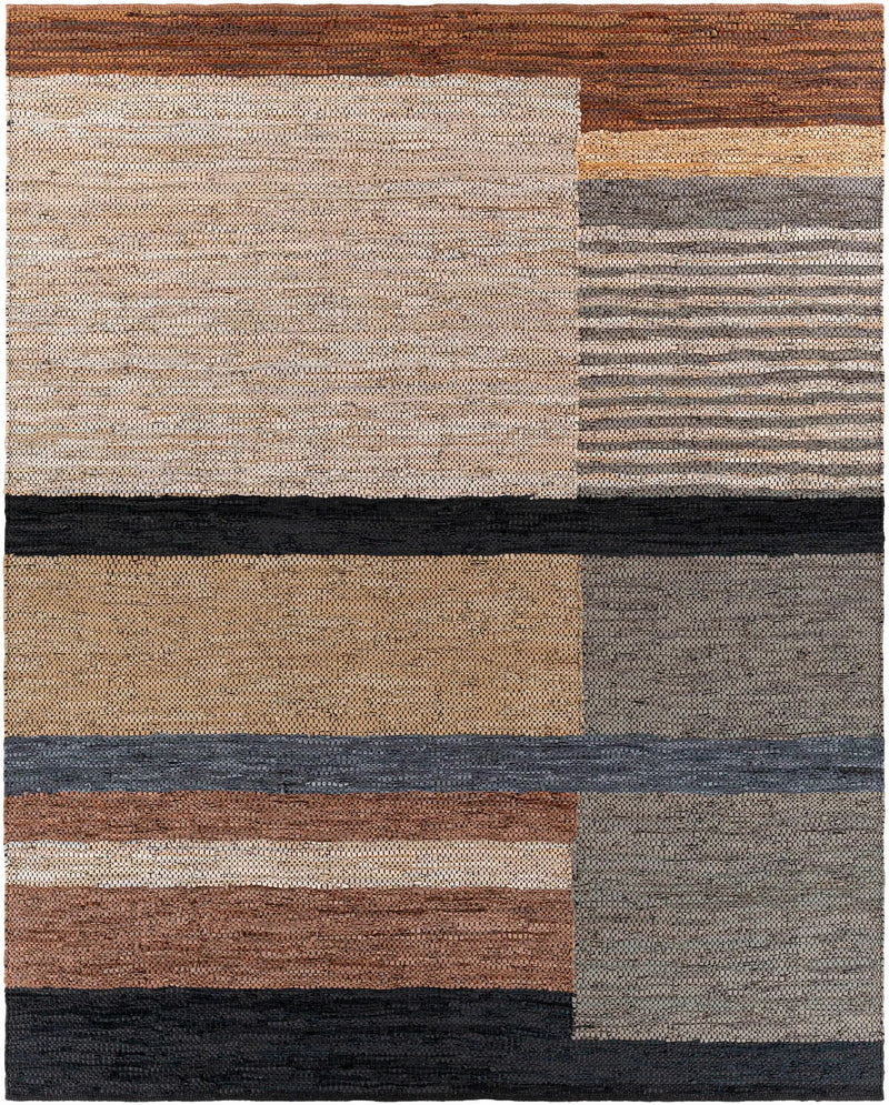 Lyndoch Leather Patchwork Rug by Boutique Rugs