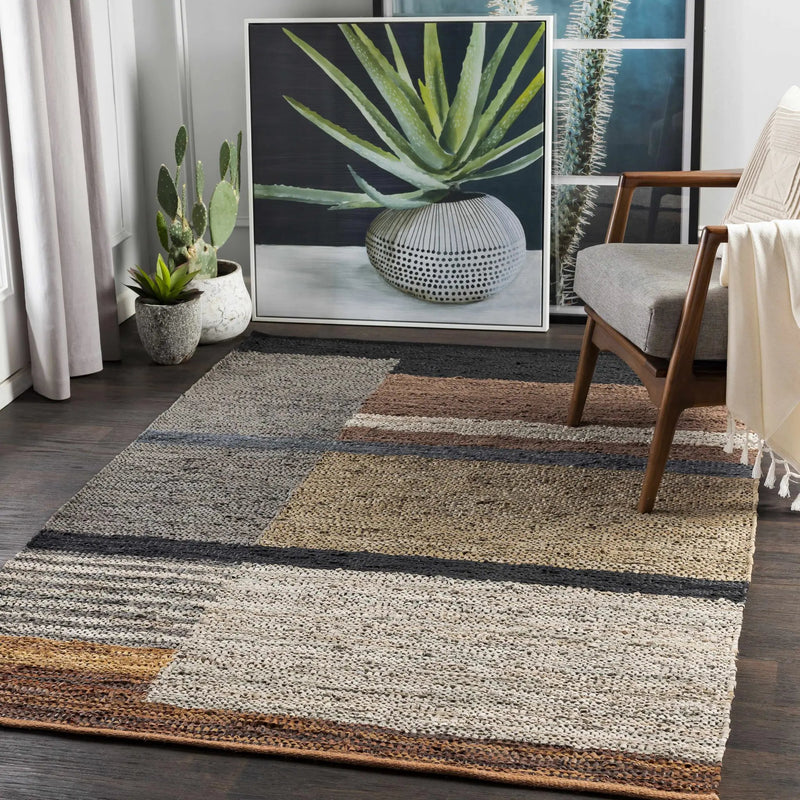 Lyndoch Leather Patchwork Rug by Boutique Rugs