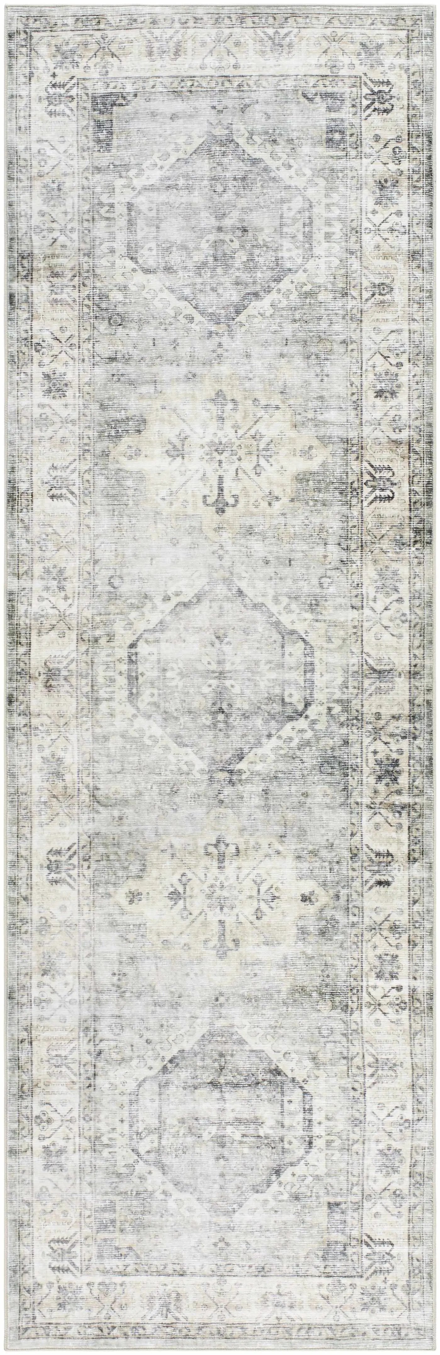 Laran Sage Distressed Washable Area Rug - Clearance by Boutique Rugs