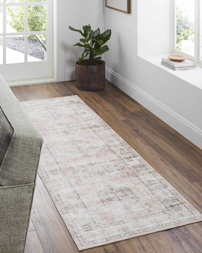 Laran Taupe Distressed Washable Area Rug - Clearance by Boutique Rugs