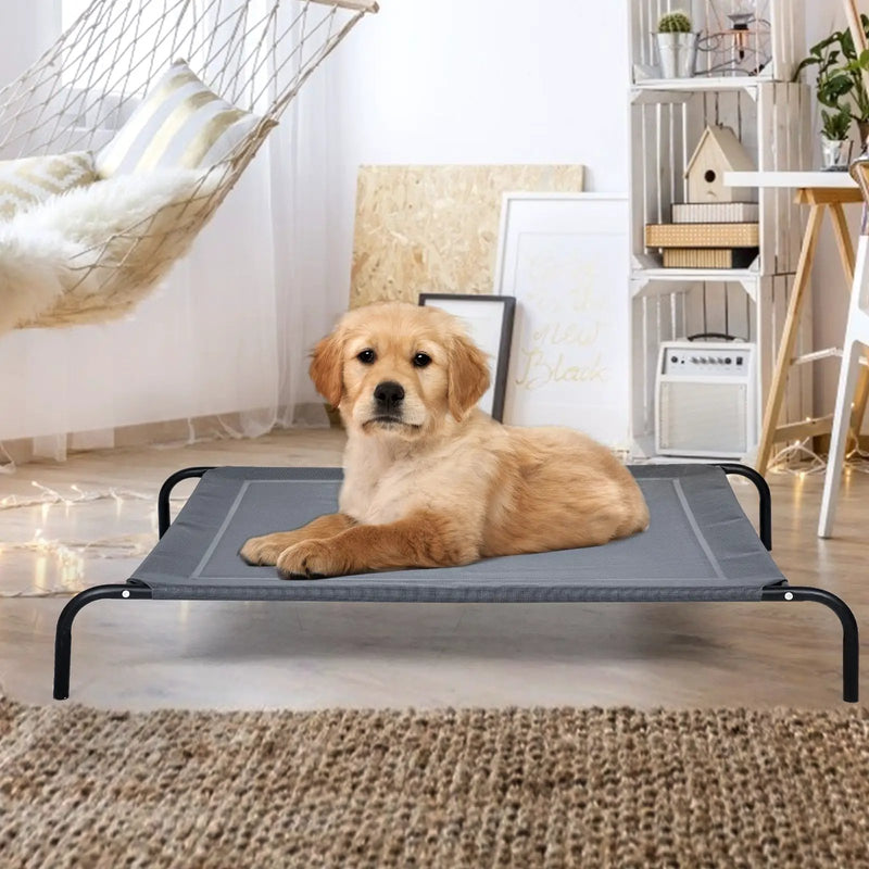 Large Indoor Outdoor Camping Steel Frame Elevated Pet Cot Mat by DirectDeals