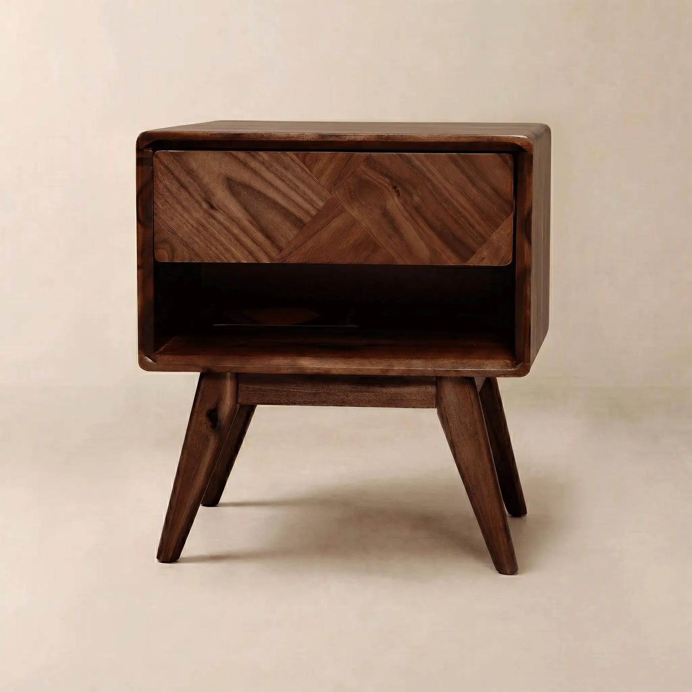 Laden Handcrafted Solid Wood Nightstand by Megsu