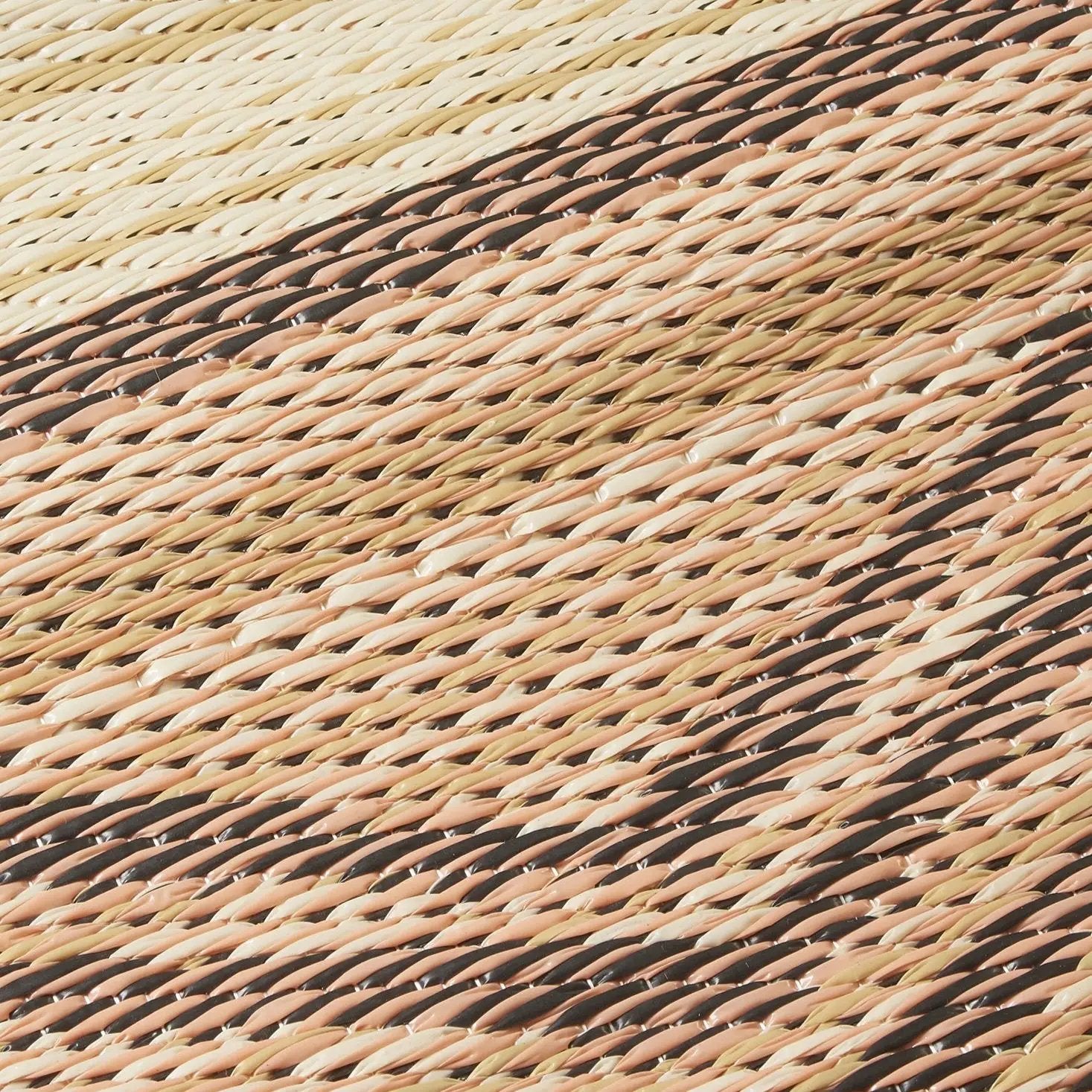 Lagos - Sand & Coral Boho Outdoor Rug for Patio FINAL SALE