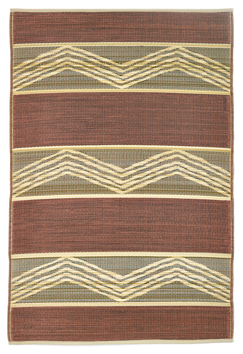 Lagos - Sand & Coral Boho Outdoor Rug for Patio FINAL SALE by Fab Habitat