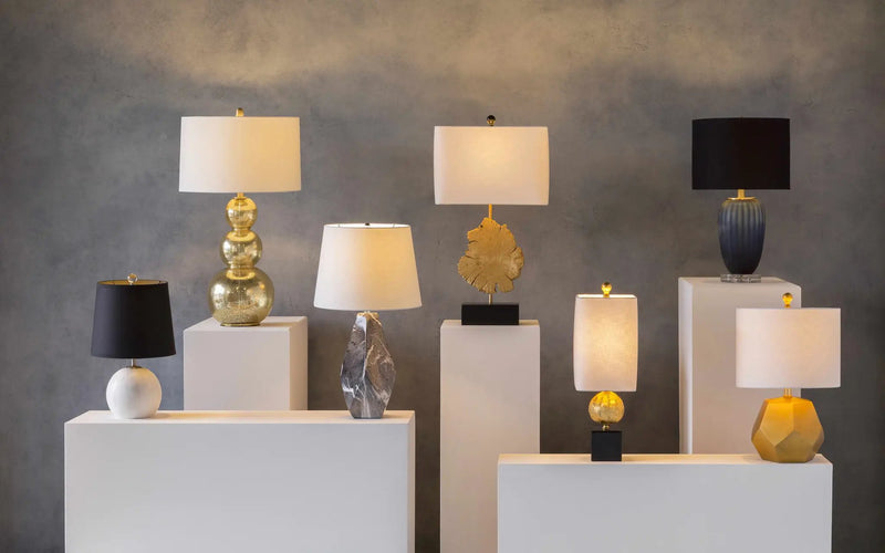 Coleford Gold Geometric Table Lamp - Clearance by Boutique Rugs