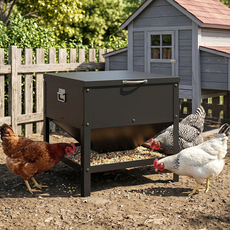 Large Capacity Chicken Feeder with Openable Lid by DirectDeals