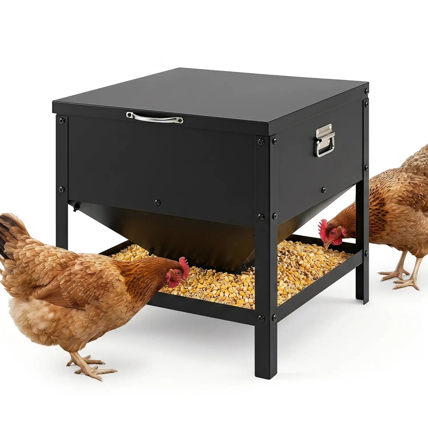 Large Capacity Chicken Feeder with Openable Lid by DirectDeals
