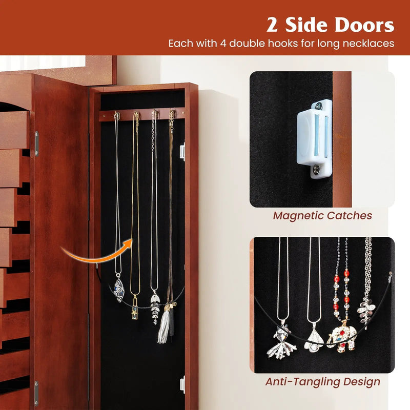 Large Capacity Jewelry Storage Cabinet with 9 Drawers by DirectDeals
