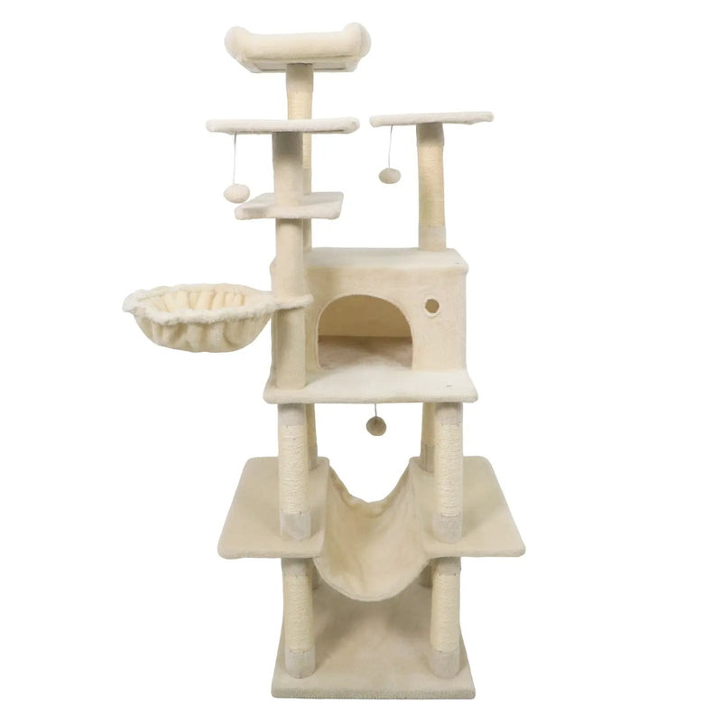 Large Cat Tree for Indoor Cats 63" Tall Cat Tower by DirectDeals