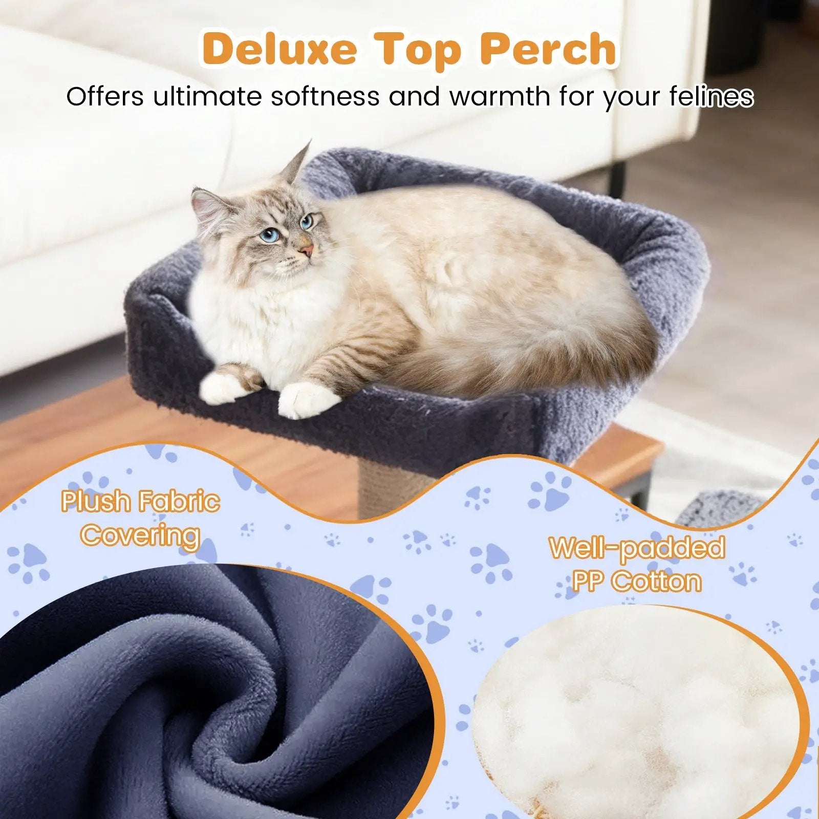 Large Cat Tree for Indoor Cats 63" Tall Cat Tower by DirectDeals