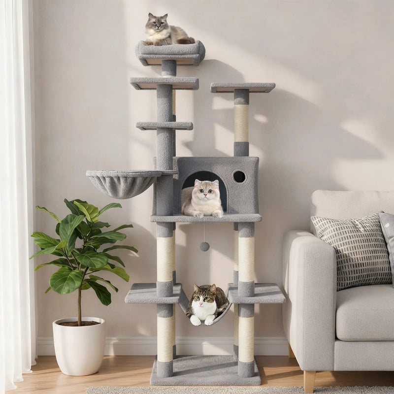 Large Cat Tree for Indoor Cats 63" Tall Cat Tower by DirectDeals