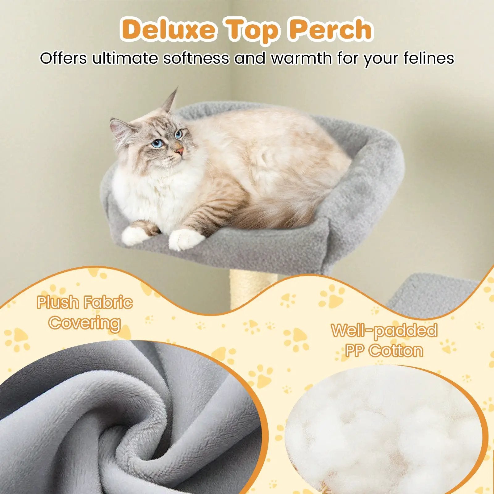 Large Cat Tree for Indoor Cats 63" Tall Cat Tower by DirectDeals