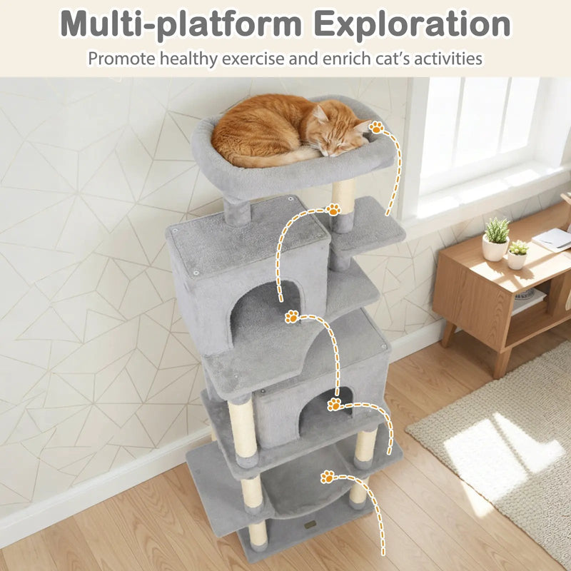Large Cat Tree for Indoor Cats 70" Tall Cat Tower by DirectDeals