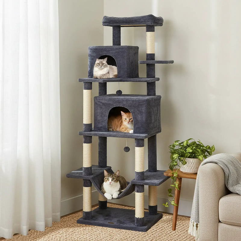 Large Cat Tree for Indoor Cats 70" Tall Cat Tower by DirectDeals