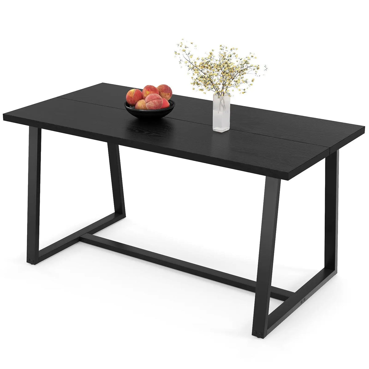Large Dining Table with Heavy-duty Metal Frame and Anti-slip Foot Pads by DirectDeals
