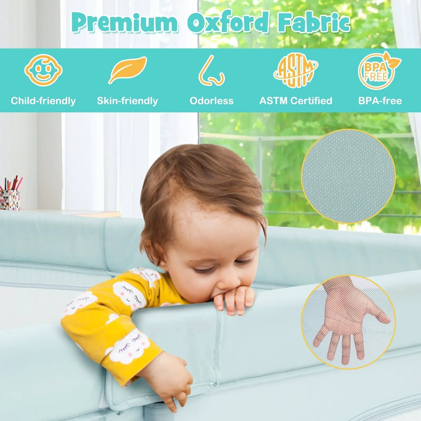 Large Infant Baby Playpen Safety Play Center Yard with 50 Ocean Balls by DirectDeals