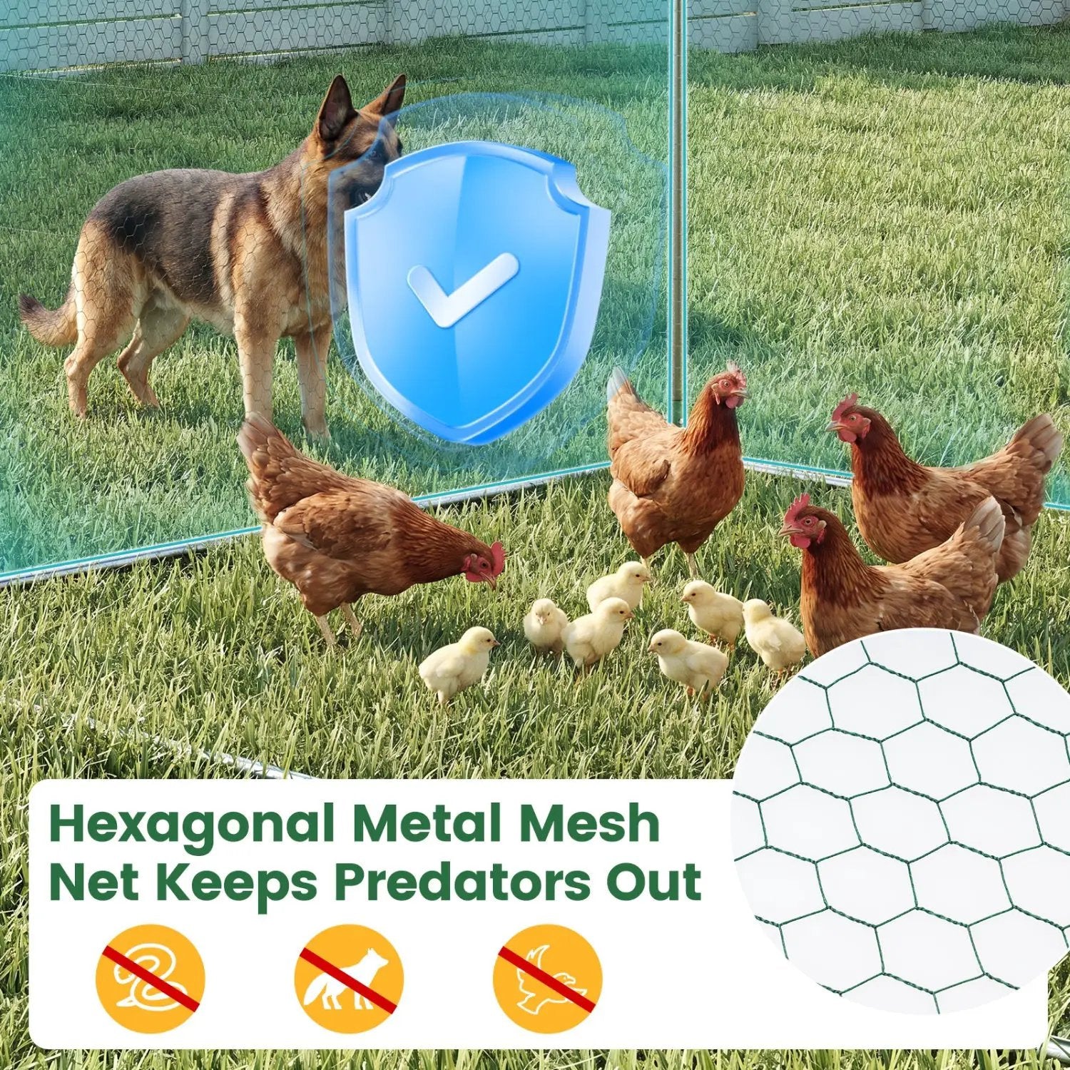 Large Metal Chicken Coop 9.8 x 6.7 Ft with Waterproof Cover by DirectDeals