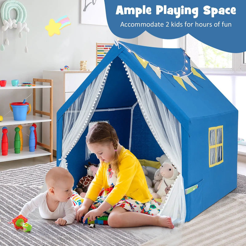 48 x 42 x 50 Inch Large Play Tent with Washable Cotton Mat Holiday Birthday Gift for Kids by DirectDeals