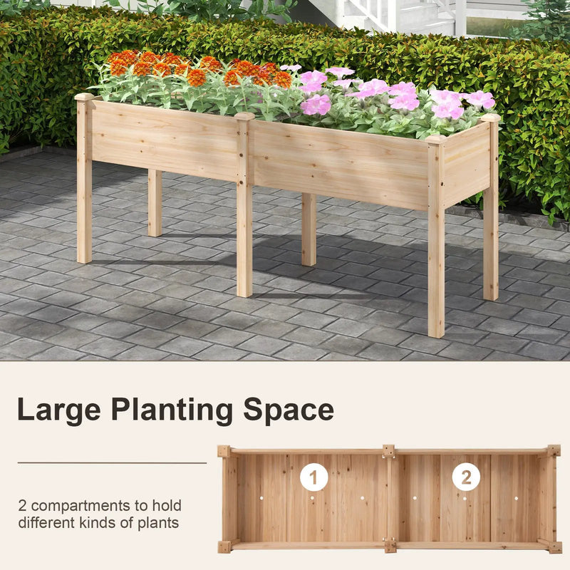 Large Raised Garden Bed with Drainage Holes and 6 Supporting Legs by DirectDeals