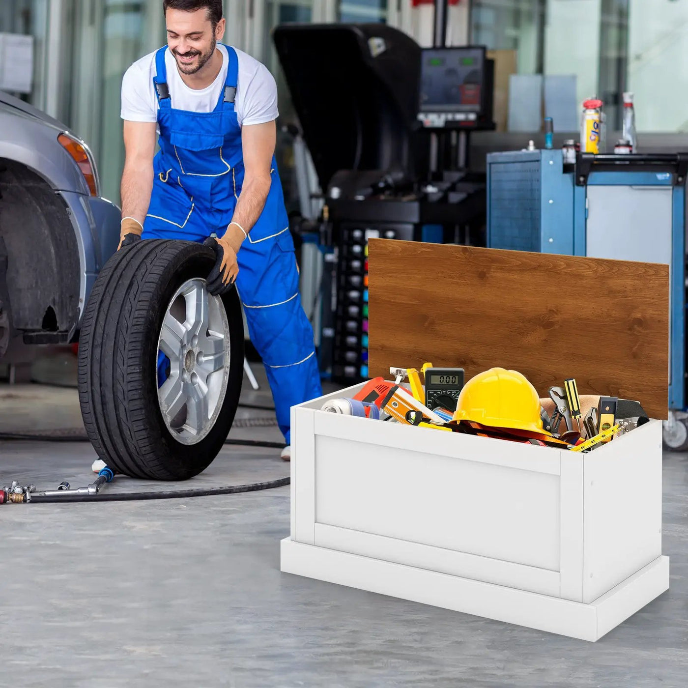 Large Storage Chest with Safety Metal Hinge by DirectDeals