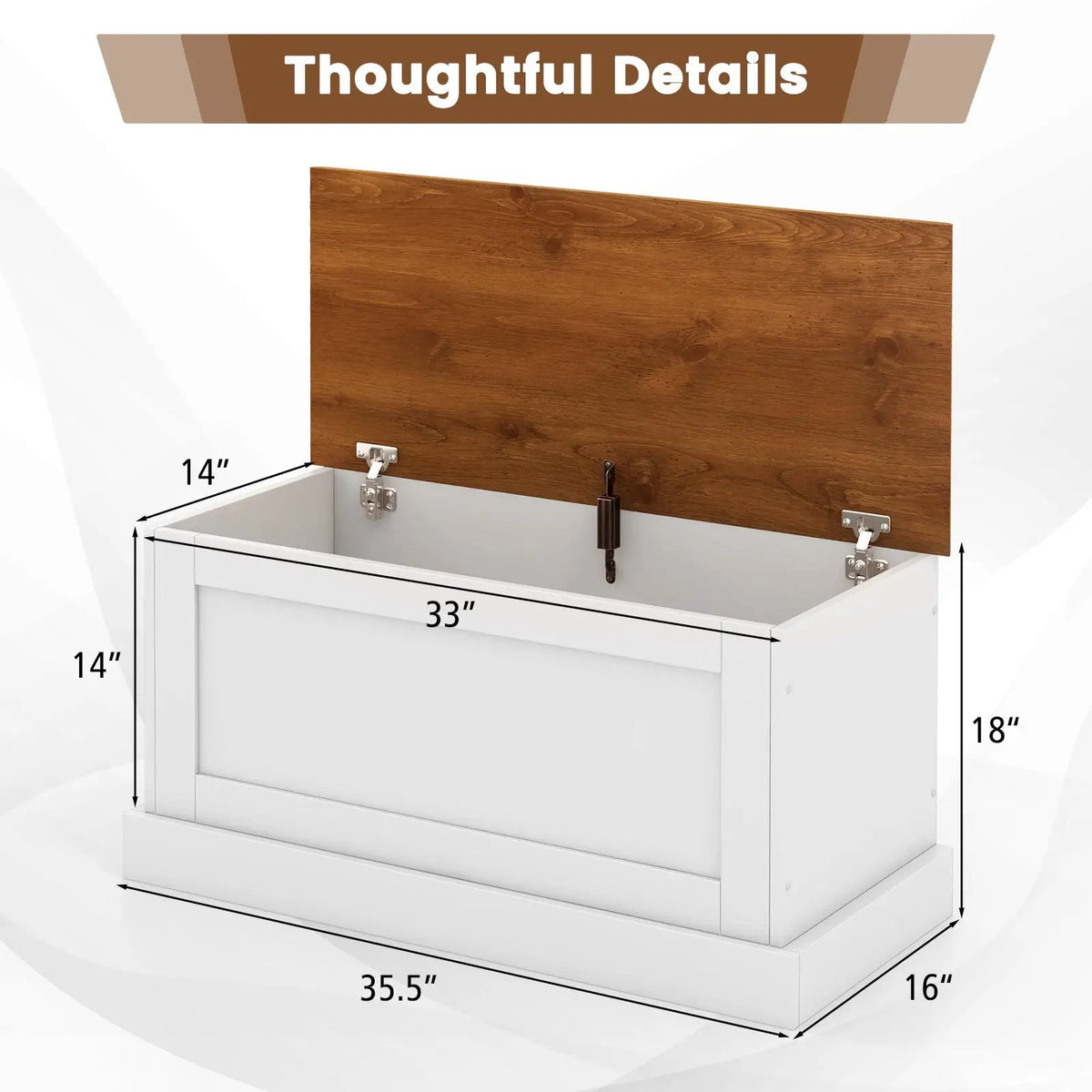 Large Storage Chest with Safety Metal Hinge by DirectDeals