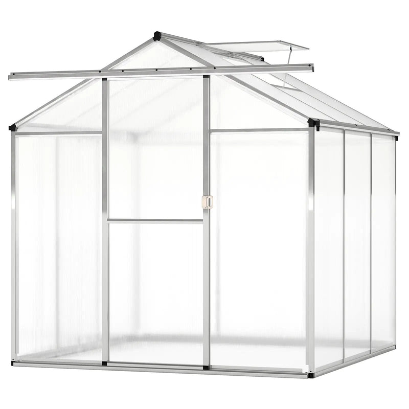 Large Walk-in Green House with Rain Gutters and Polycarbonate Panels by DirectDeals
