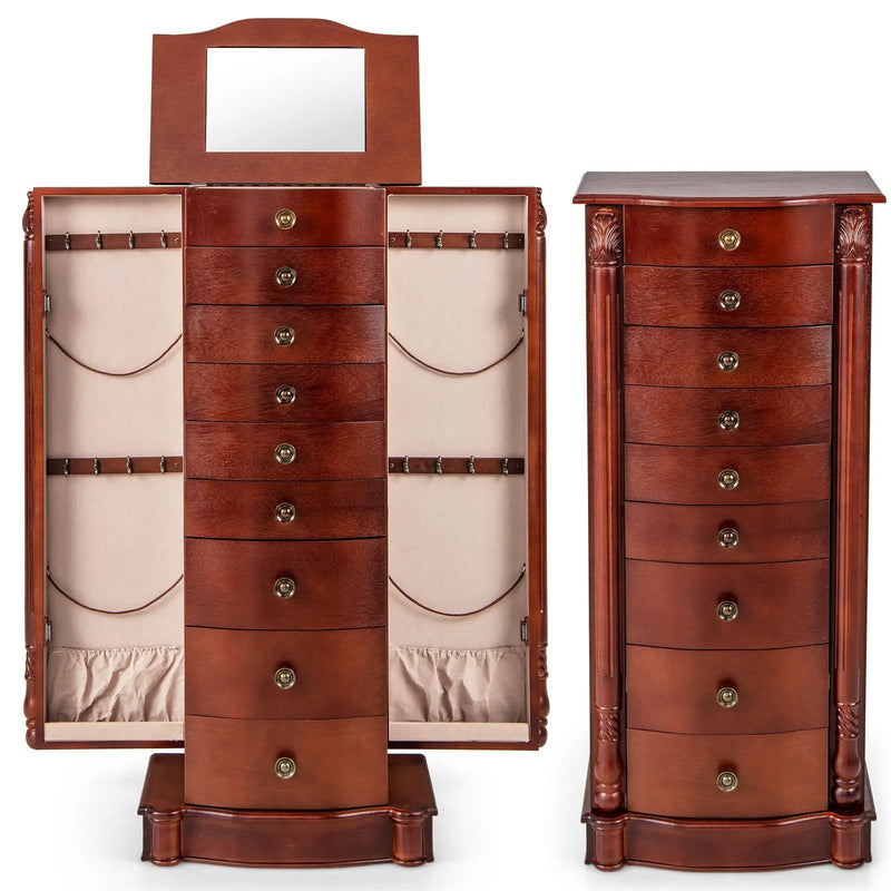 Large Wooden Jewelry Storage Box Organizer by DirectDeals