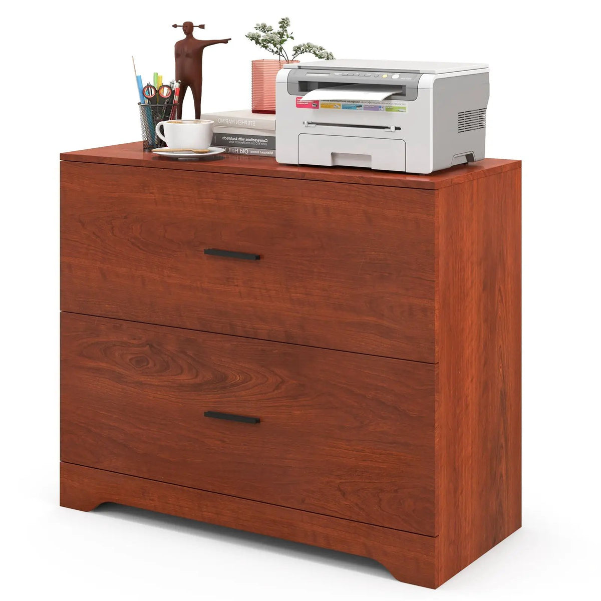 2-Drawer Lateral File Cabinet with Adjustable Bars for Home and Office by DirectDeals