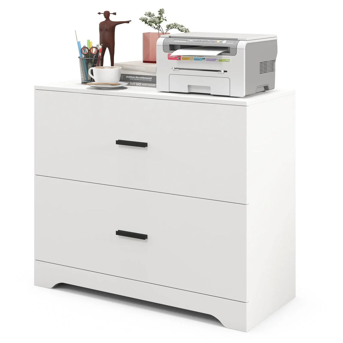 2-Drawer Lateral File Cabinet with Adjustable Bars for Home and Office by DirectDeals