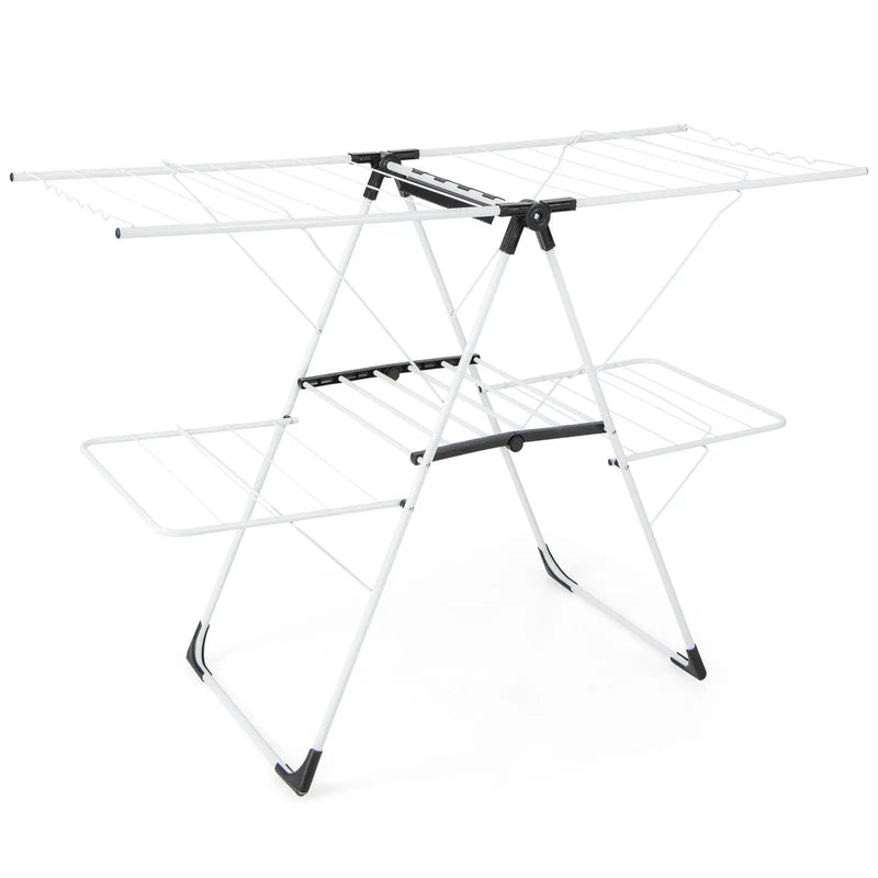 2-level Laundry Drying Rack with Height Adjustable Wings by DirectDeals