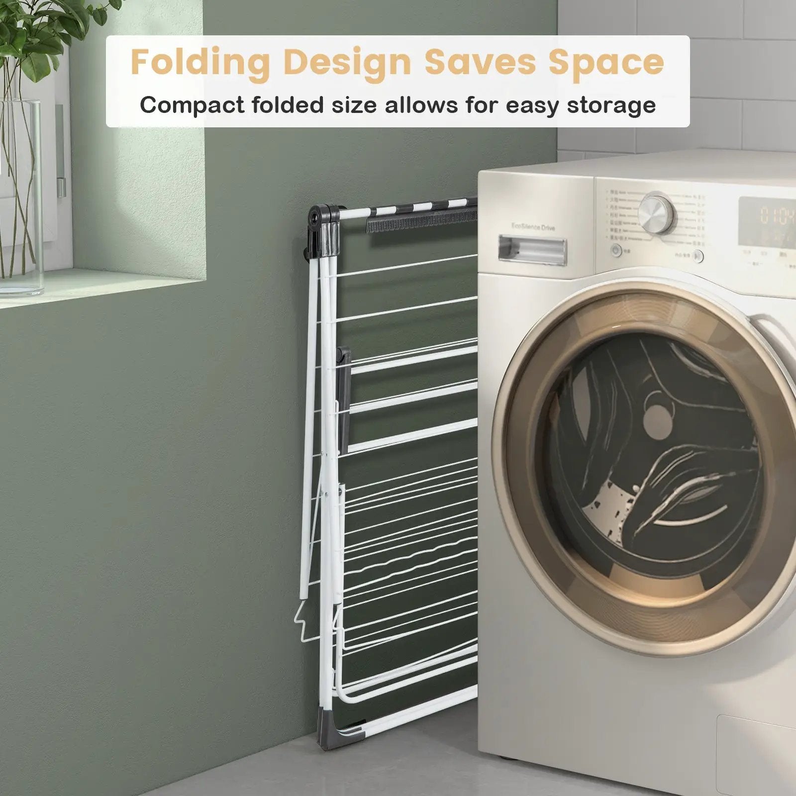 2-level Laundry Drying Rack with Height Adjustable Wings by DirectDeals