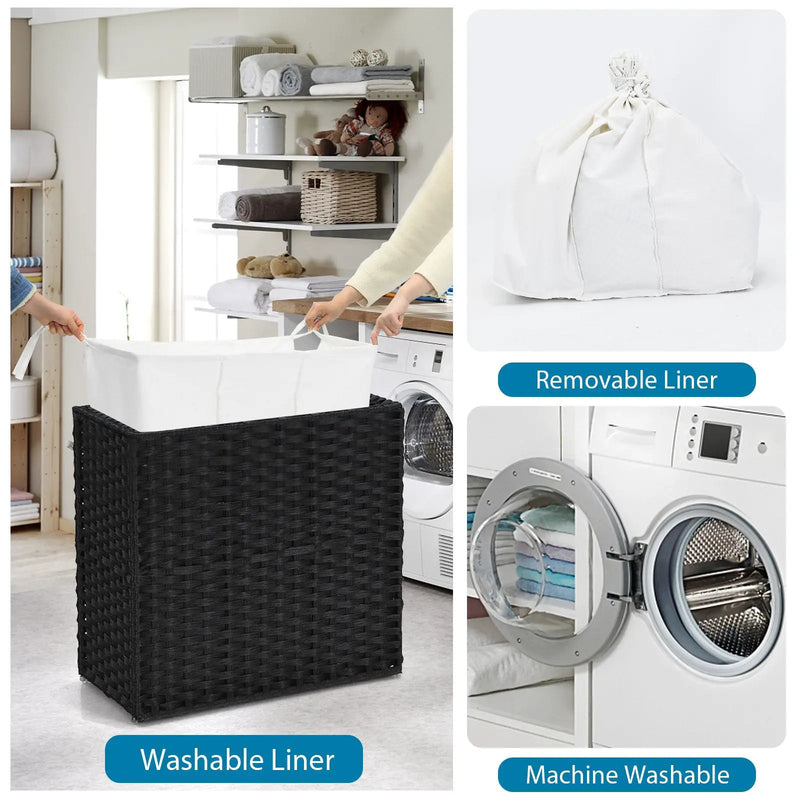 Laundry Hamper with Wheels and Lid by DirectDeals