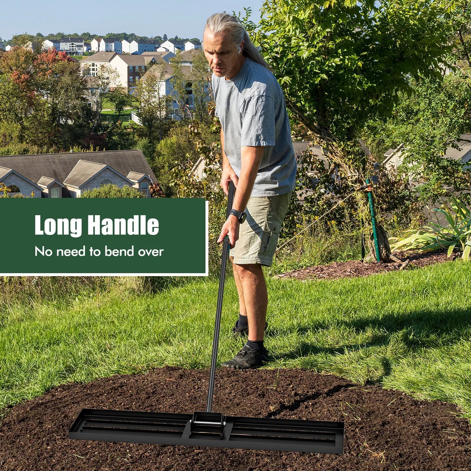 Lawn Leveling Rake 46 x 10 Inch Heavy Duty Lawn Level Tool for Soil by DirectDeals