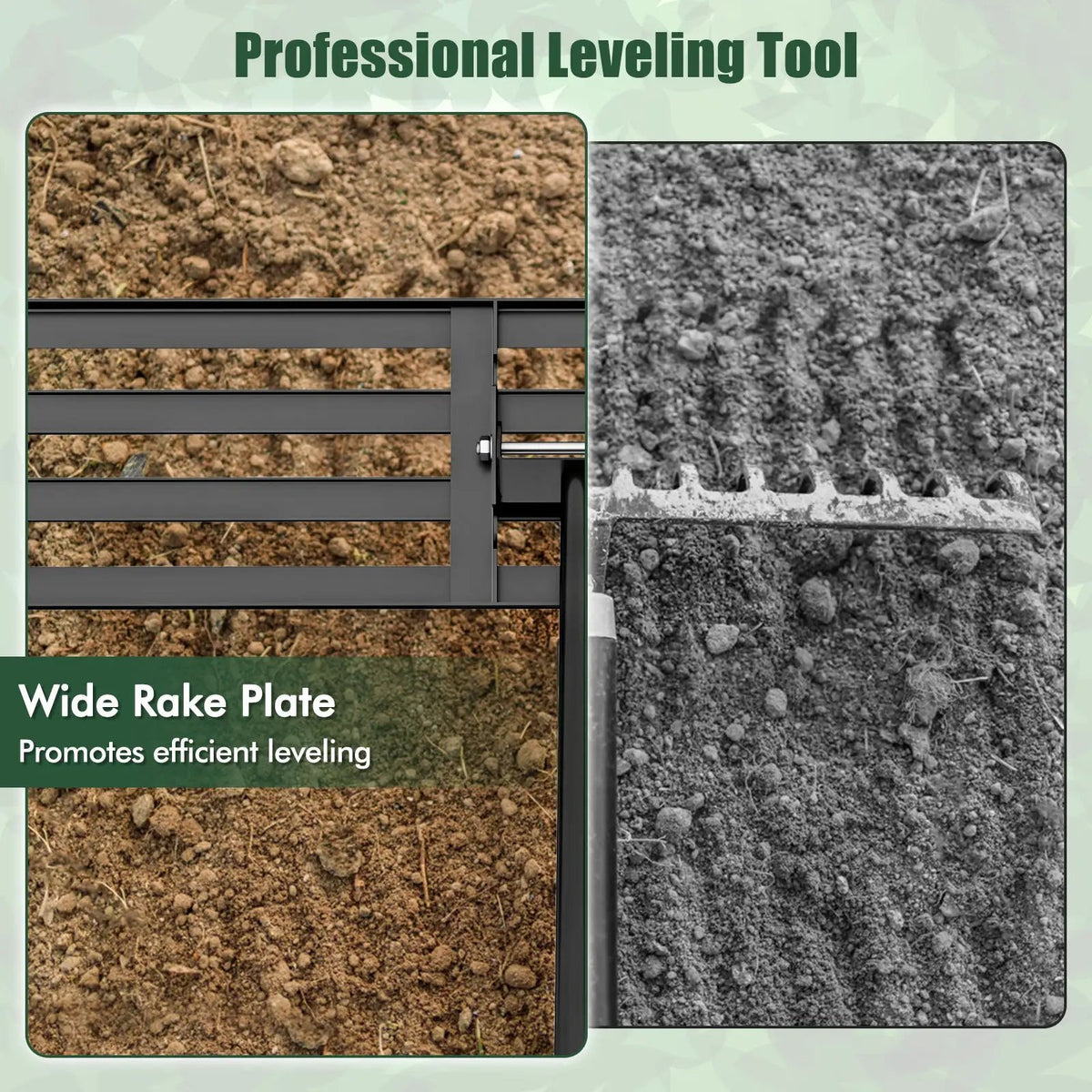 Lawn Leveling Rake 46 x 10 Inch Heavy Duty Lawn Level Tool for Soil by DirectDeals
