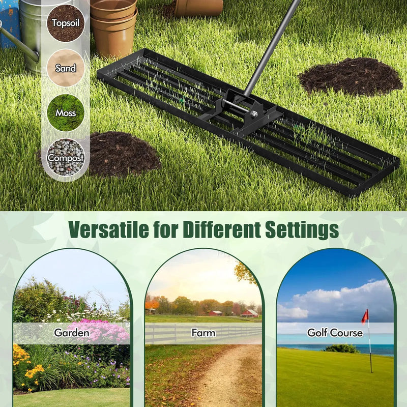 Lawn Leveling Rake 46 x 10 Inch Heavy Duty Lawn Level Tool for Soil by DirectDeals