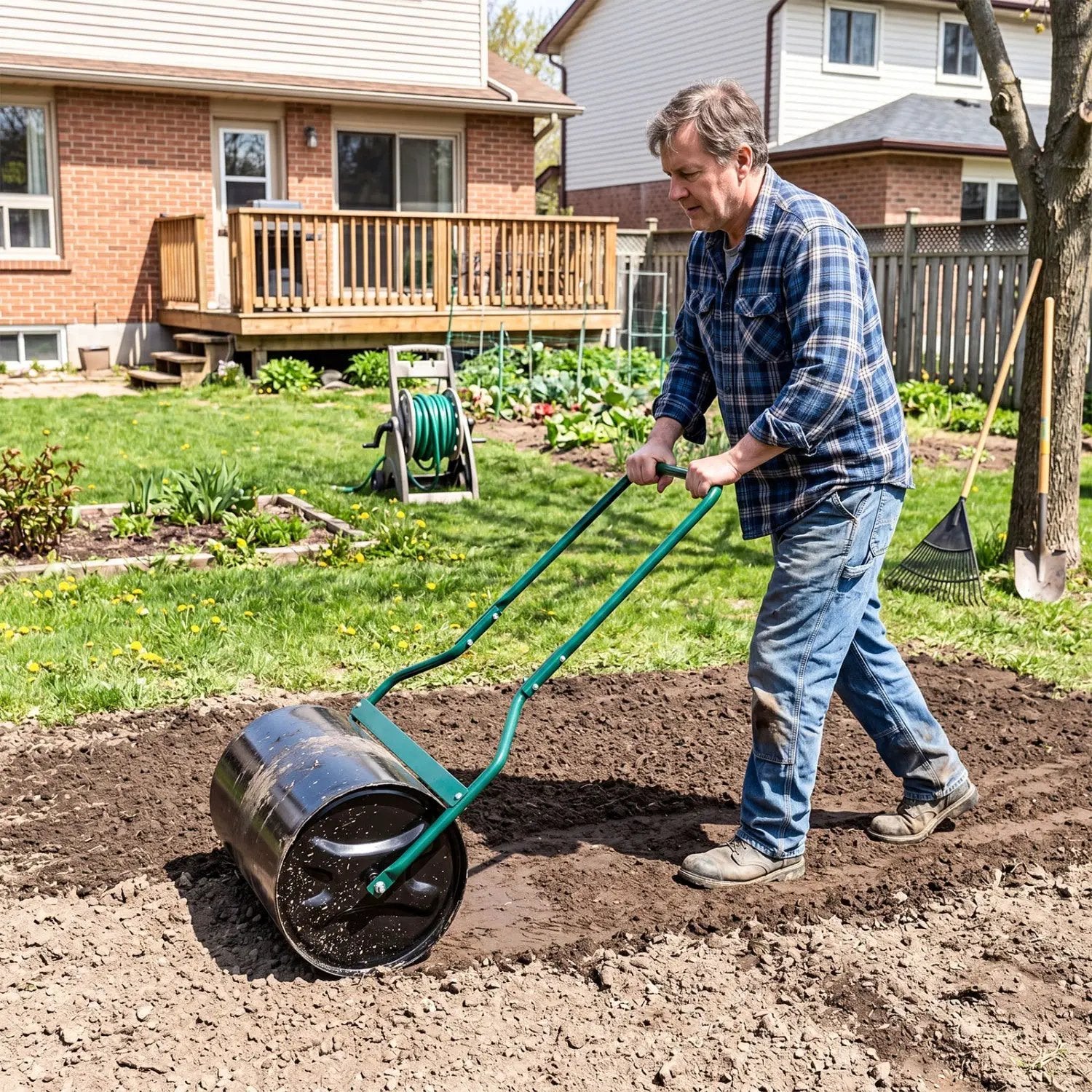 12 Gallon Lawn Roller with U-Shape Handle by DirectDeals