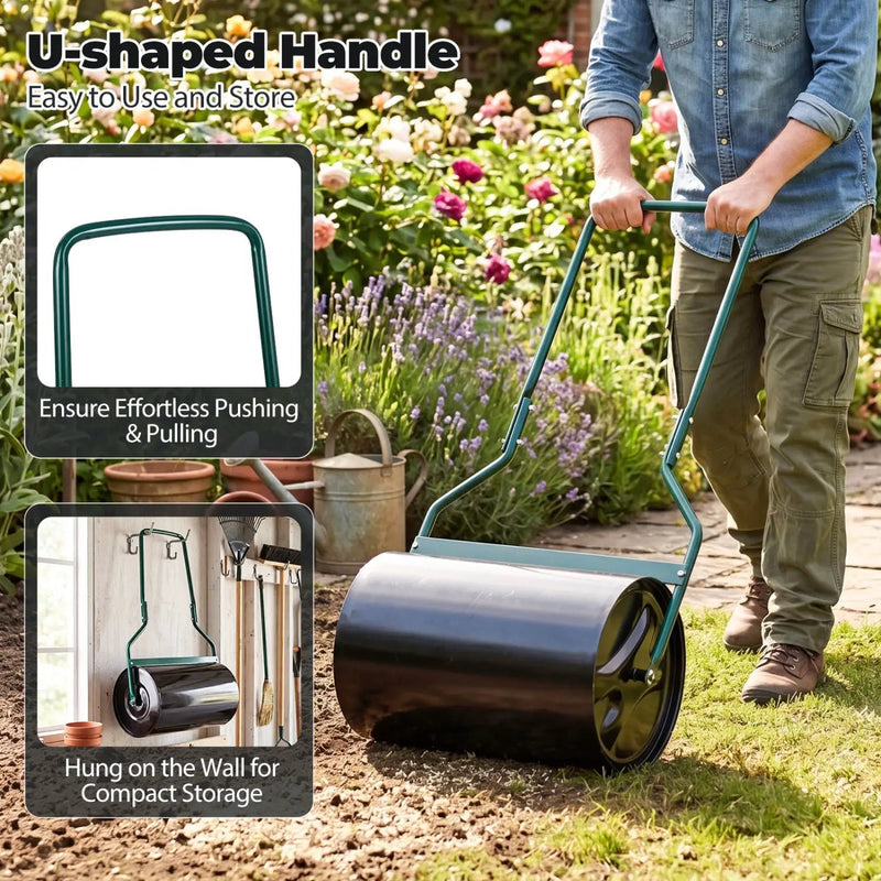 12 Gallon Lawn Roller with U-Shape Handle by DirectDeals