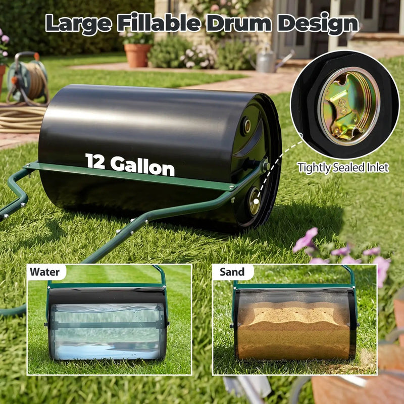 12 Gallon Lawn Roller with U-Shape Handle by DirectDeals