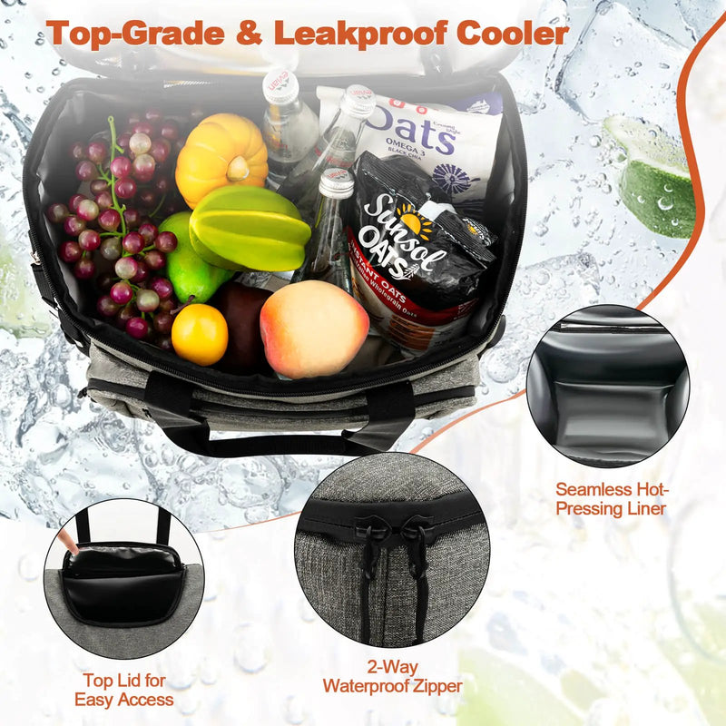 50-Can Large Leakproof Rolling Cooler with Detachable Bottom Plate by DirectDeals
