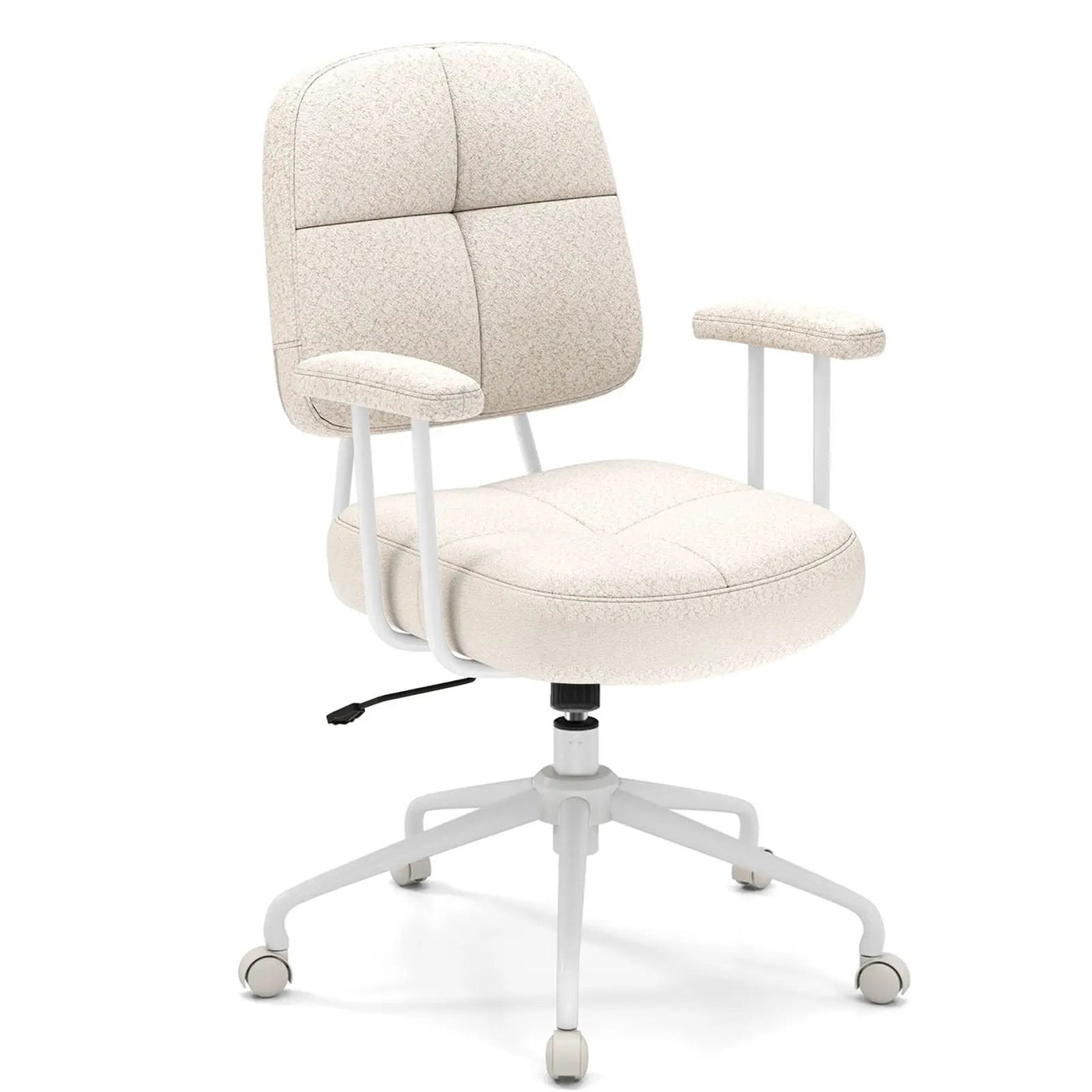 Leathaire Upholstered Task Home Office Chair with Cushioned Back by DirectDeals