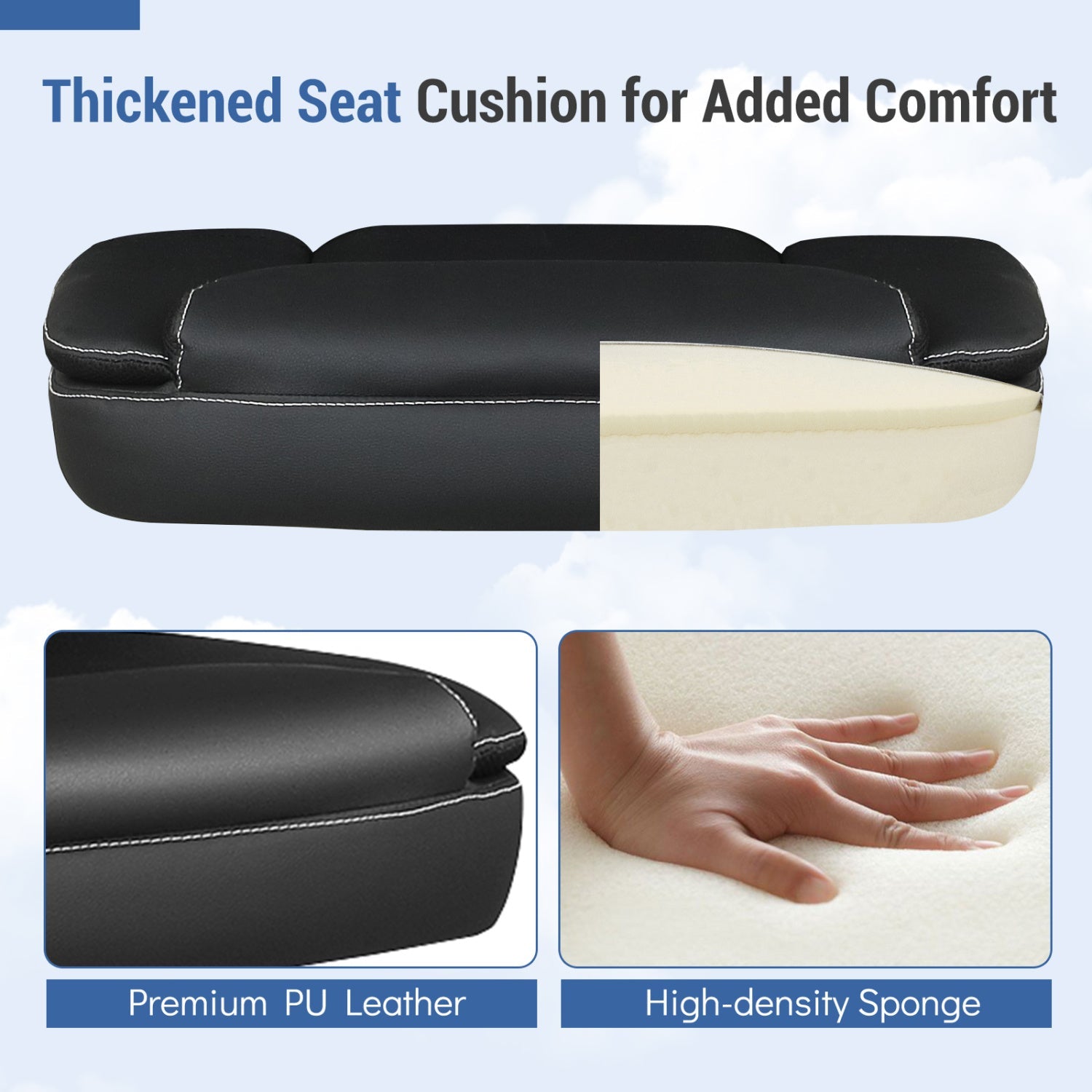 Leather Office Chair Ergonomic Computer Desk Chair with Flip-up Armrests Rocking Function by DirectDeals